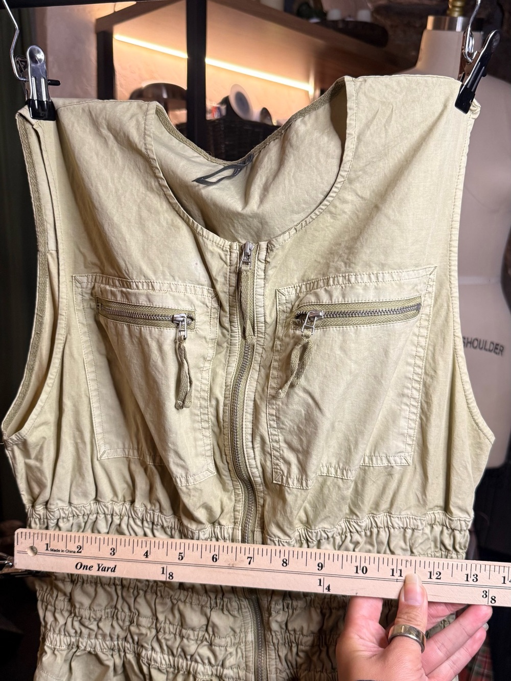 Anthropologie smocked wide leg jumpsuit - Picture 8 of 9